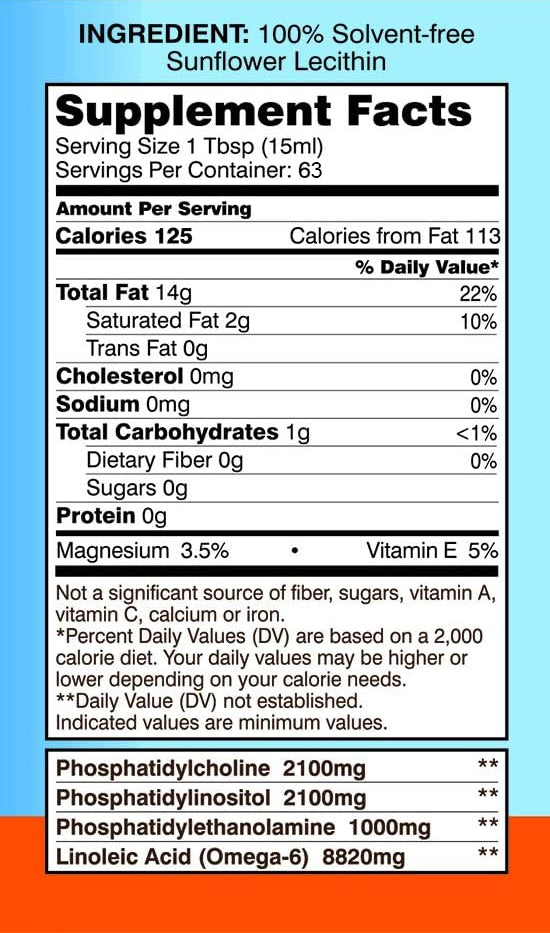 100% Natural Liquid Sunflower Lecithin