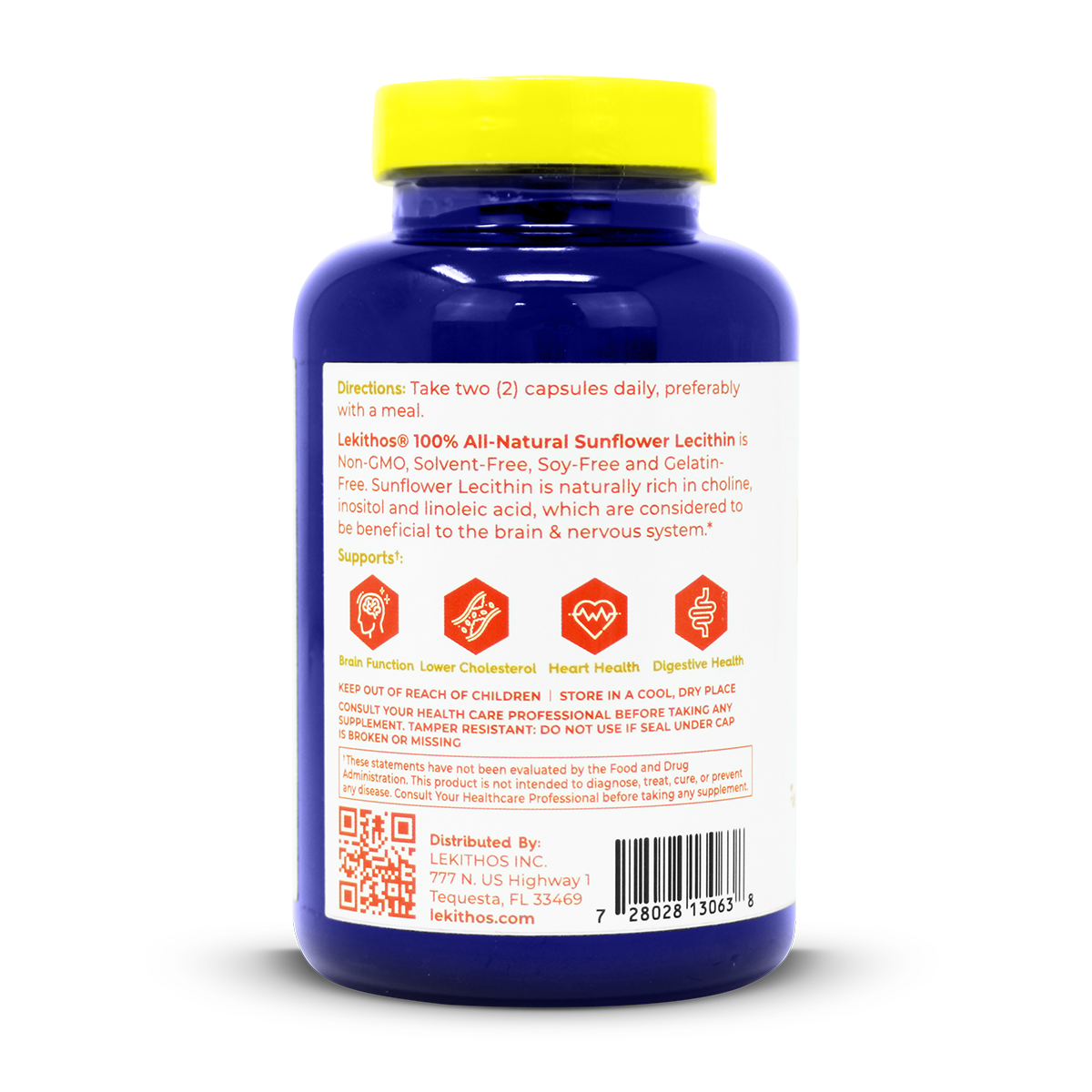 100% Natural Sunflower Lecithin Capsules