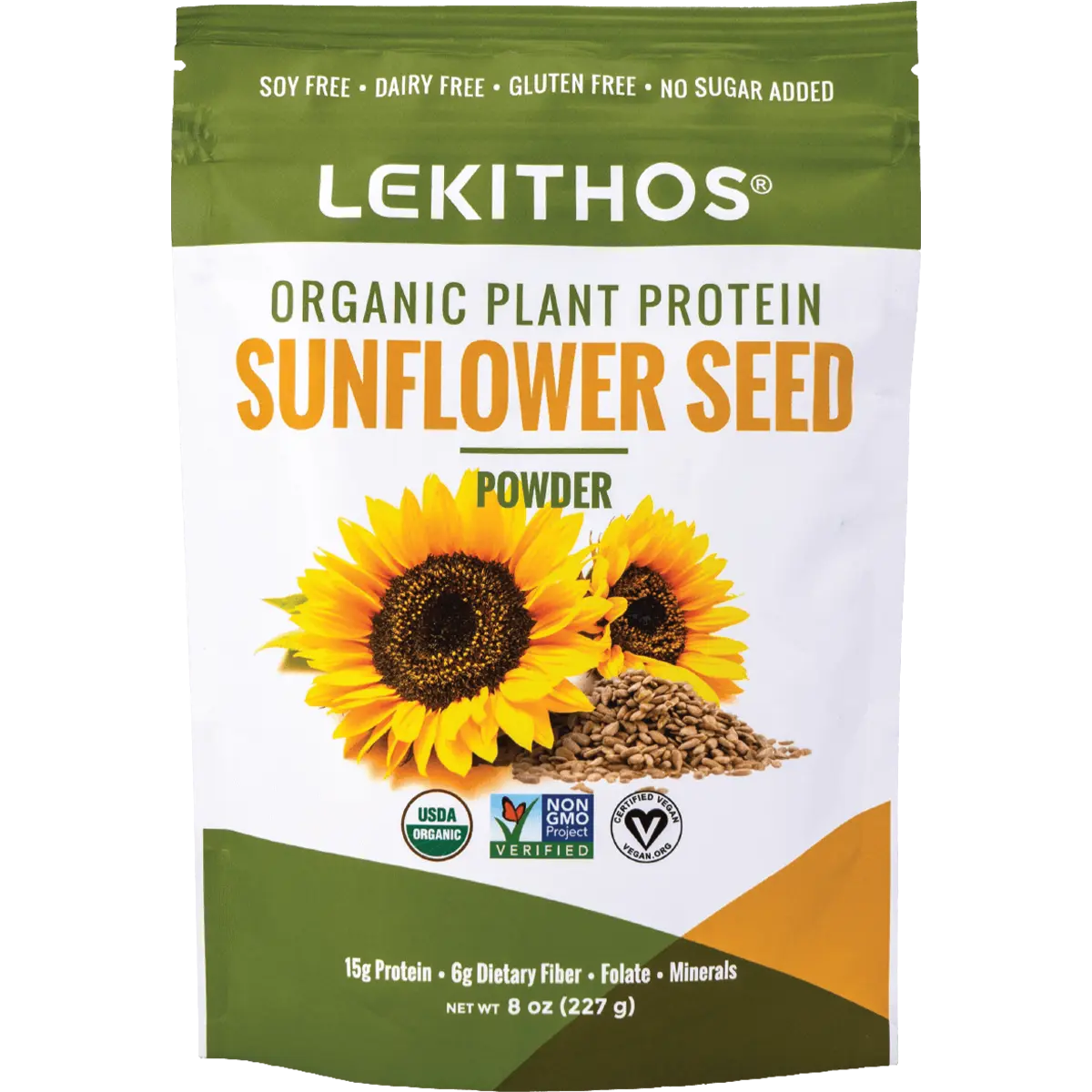 organic sunflower seeds for planting Lekithos Organic Sunflower Protein Powder 8 Ounce