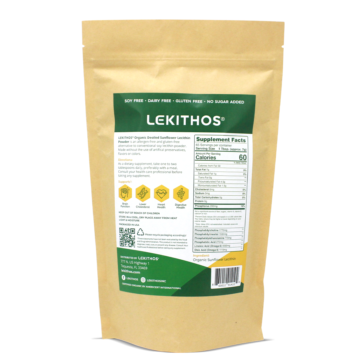 Organic Deoiled Sunflower Lecithin Powder