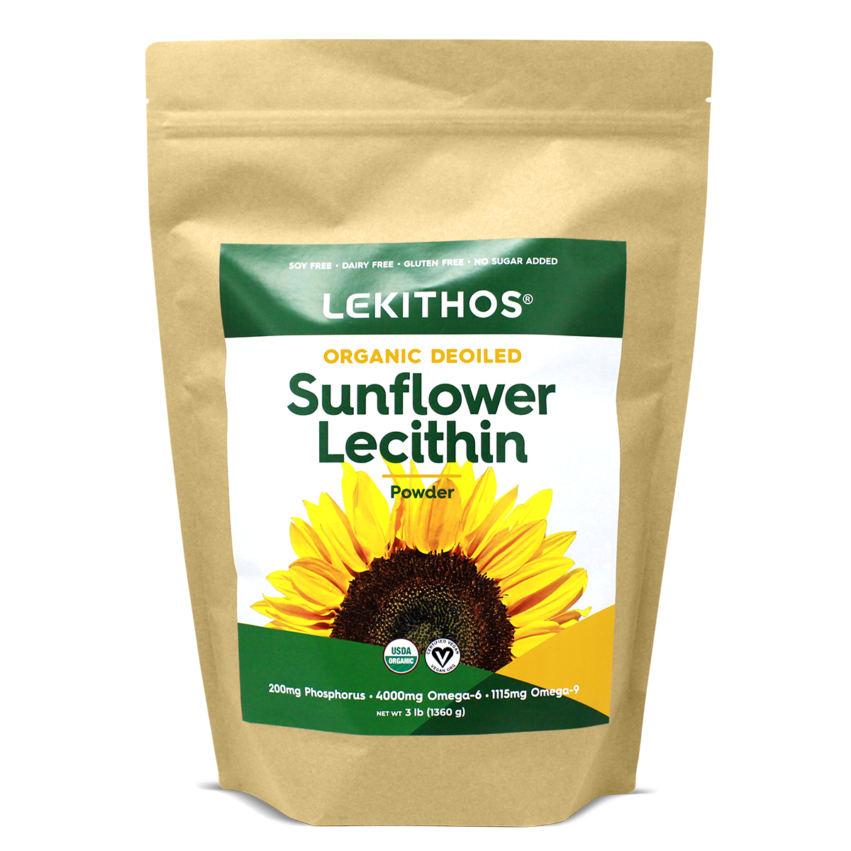 Organic Deoiled Sunflower Lecithin Powder