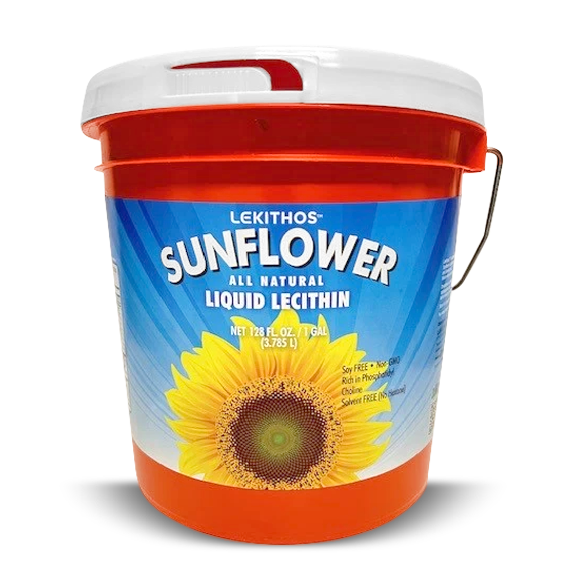 Lekithos 100% Natural Liquid Sunflower Lecithin 1 Gallon