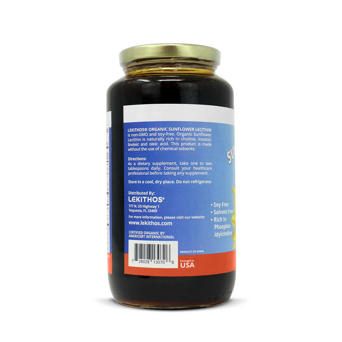 Organic Sunflower Lecithin Liquid