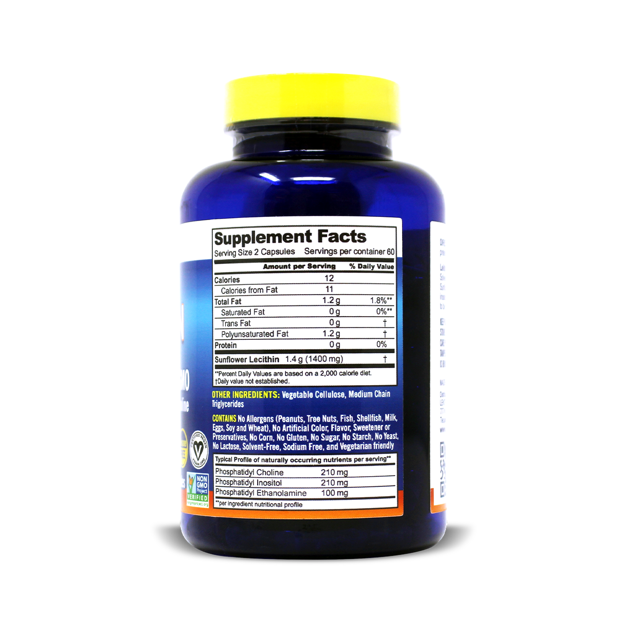 100% Natural Sunflower Lecithin Capsules