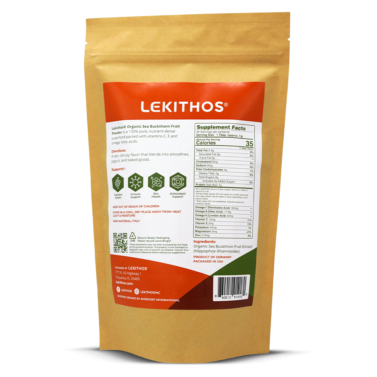 Organic Sea Buckthorn Fruit Powder