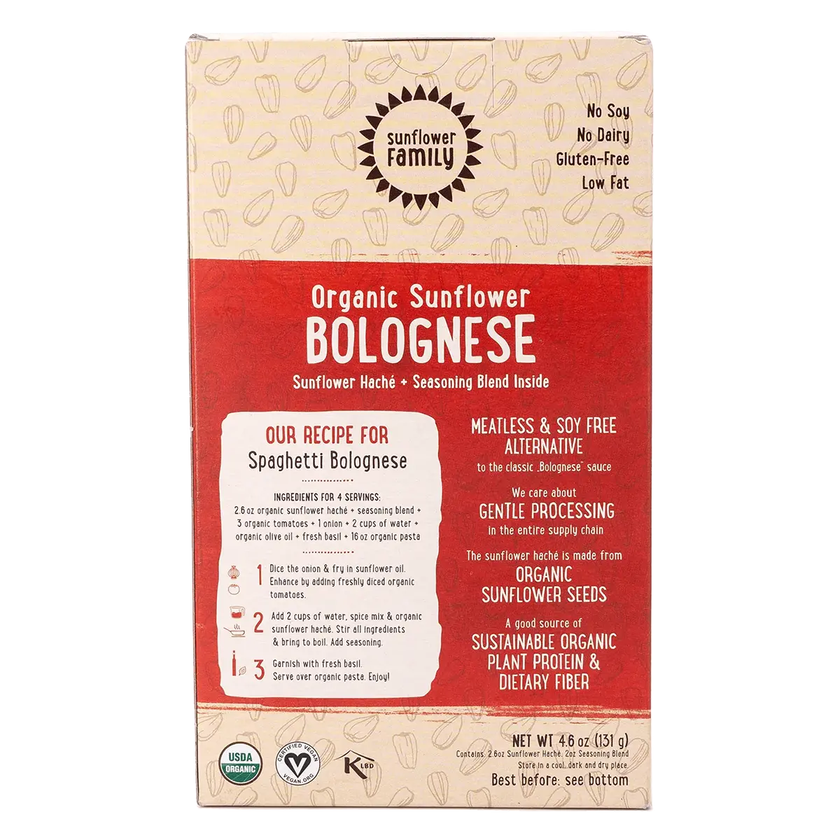 Organic Sunflower Bolognese